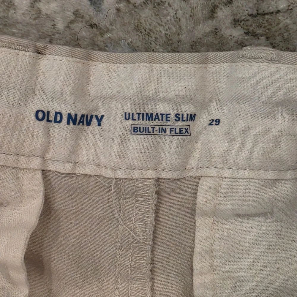 Old Navy Mens 29 Ultimate Slim Built-In Flex Pineapple Khaki Chino Shorts Tan